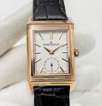 (ANF ) Swiss Replica Jaeger-LeCoultre Reverso Duoface Small Seconds Watch 29 Rose Gold White Dial